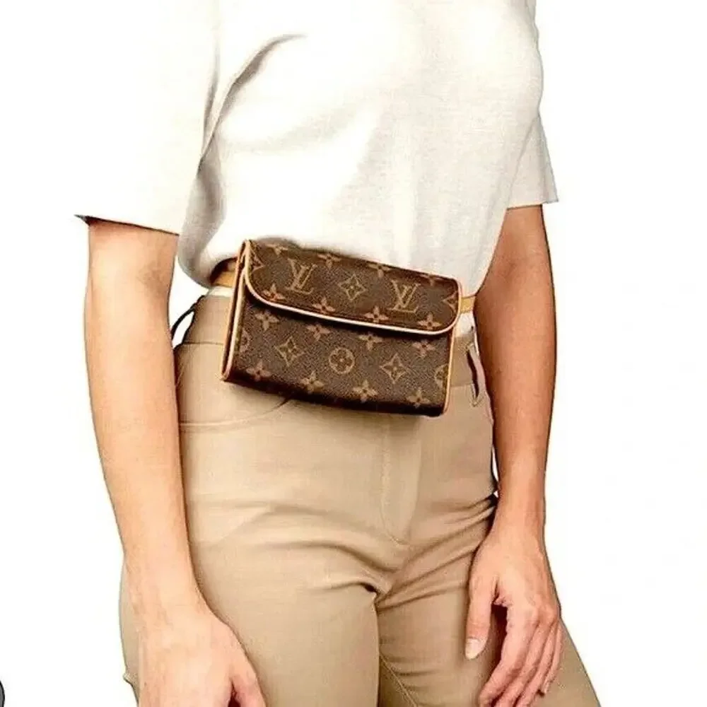 LOUIS VUITTON Monogram Pochette Florentine Belt Bag Crossbody- date code# FL0015